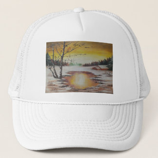 Hat Ann Hayes Painting Winter Scene