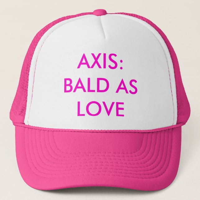 HAT: AXIS: BALD AS LOVE TRUCKER HAT (Front)