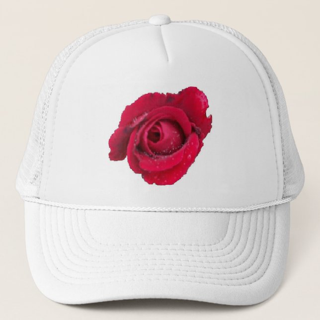 Hat Beautiful Red Rose (Front)