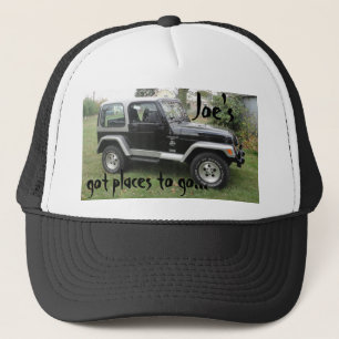 Hat Black and Grey Customised Jeep Cap