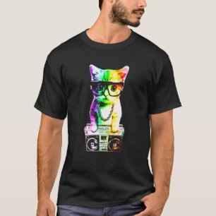 Hat Boombox Cat T-Shirt