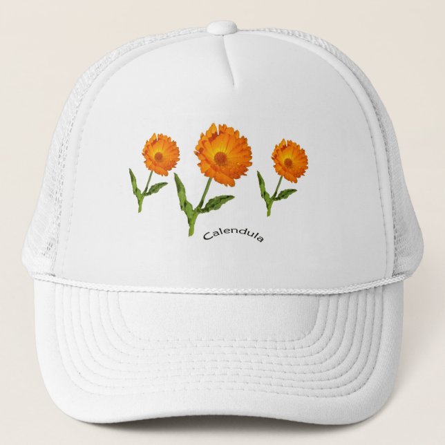 Hat - Calendula with Text (Front)