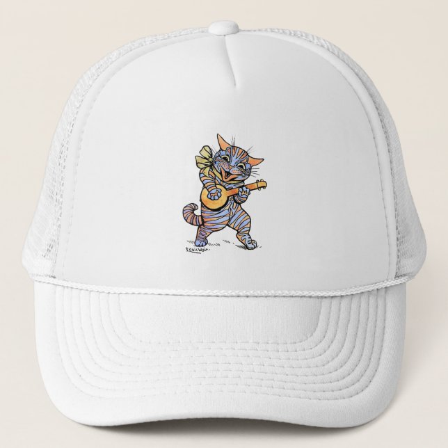 Hat: Cat by Louis Wain Trucker Hat (Front)