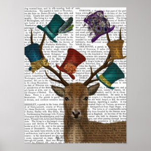 Hat Collector Deer Poster