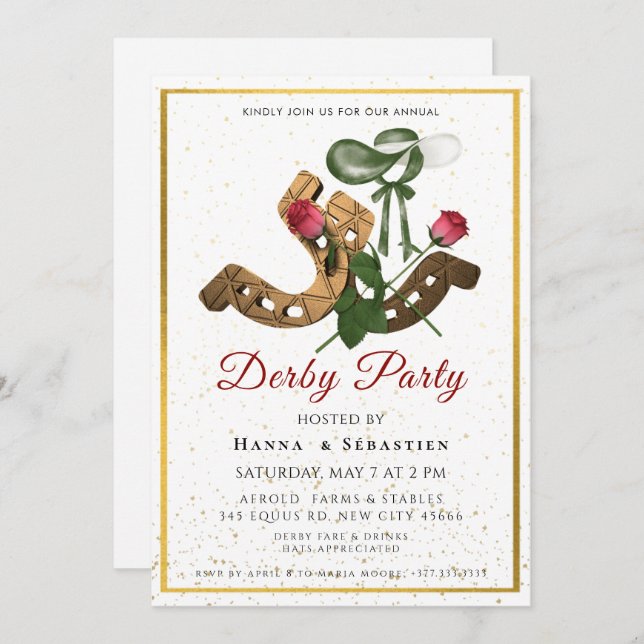 Hat Derby Party Invitation (Front/Back)