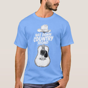 Hat Down Country Sound Cowboy Music retro T-Shirt