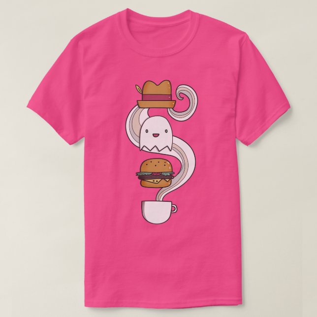 Hat Ghost Burger Latte T-Shirt (Design Front)