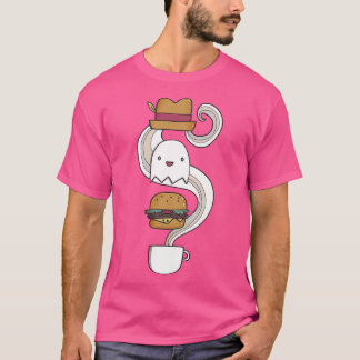 Hat Ghost Burger Latte T-Shirt
