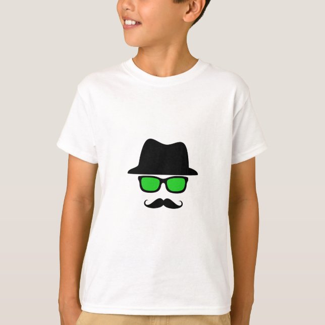 Hat Glasses Moustache T-Shirt (Front)