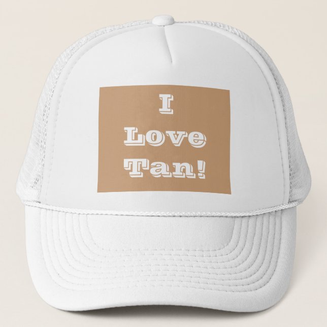 Hat I Love Tan (Front)