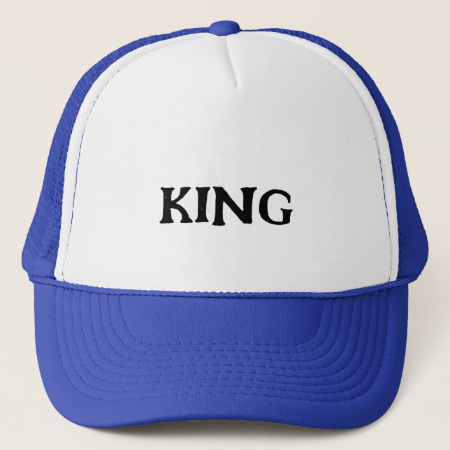 Hat King Cap Custom Text Trucker Hats or Caps (Front)