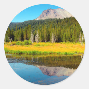 Hat Lake In Lassen Volcanic National Park Classic Round Sticker