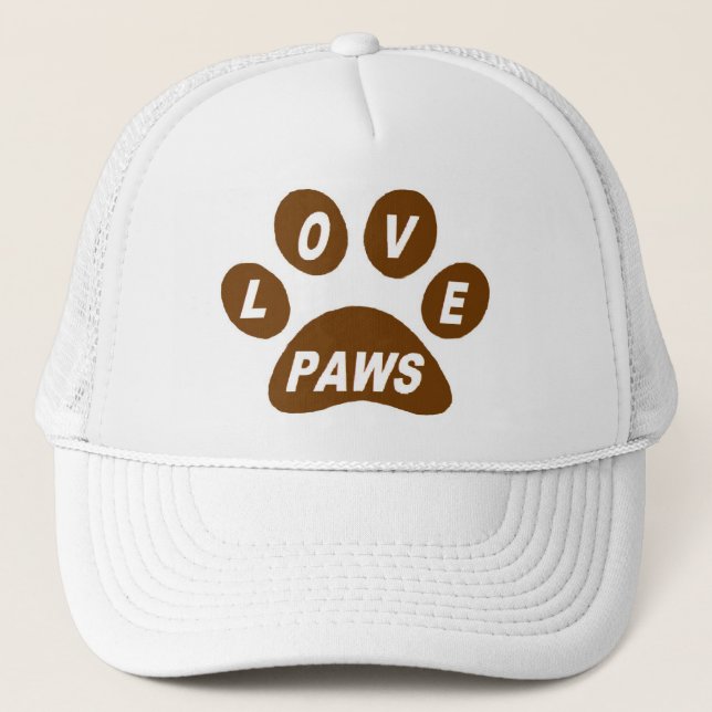 Hat Love Paws on Paws Brown (Front)