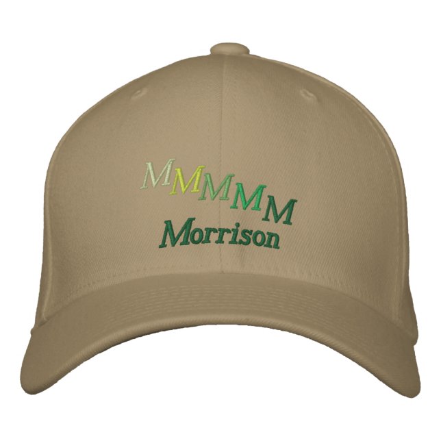 Hat - Name and Staggered Monogram (Greens) (Front)