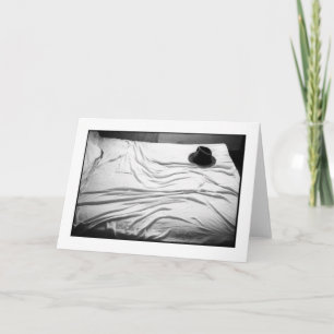 HAT ON BED Card