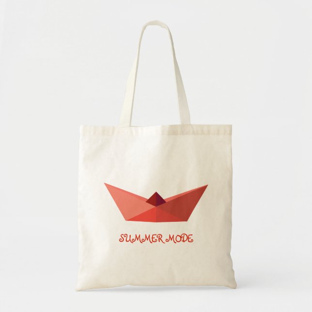 Hat Origami Summertime Tote Bag (Front)