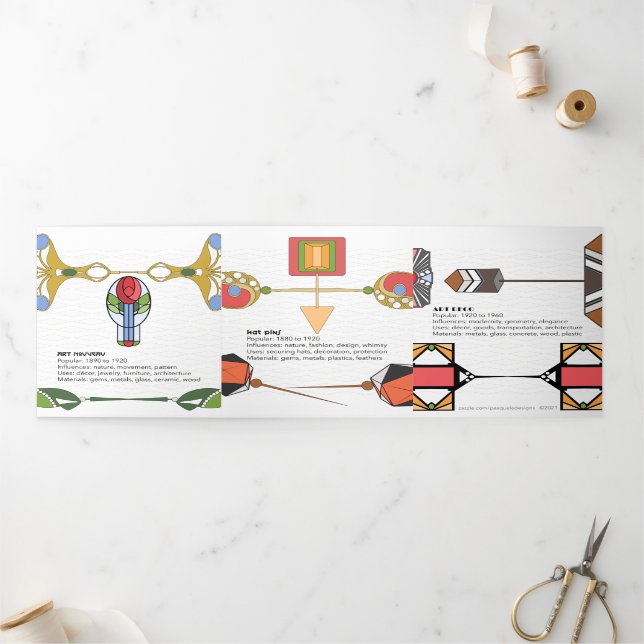 Hat Pins Trifold Card (Outside)