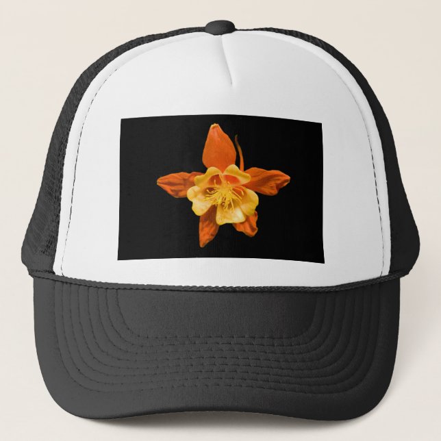 Hat, Single Columbine Blossom Trucker Hat (Front)