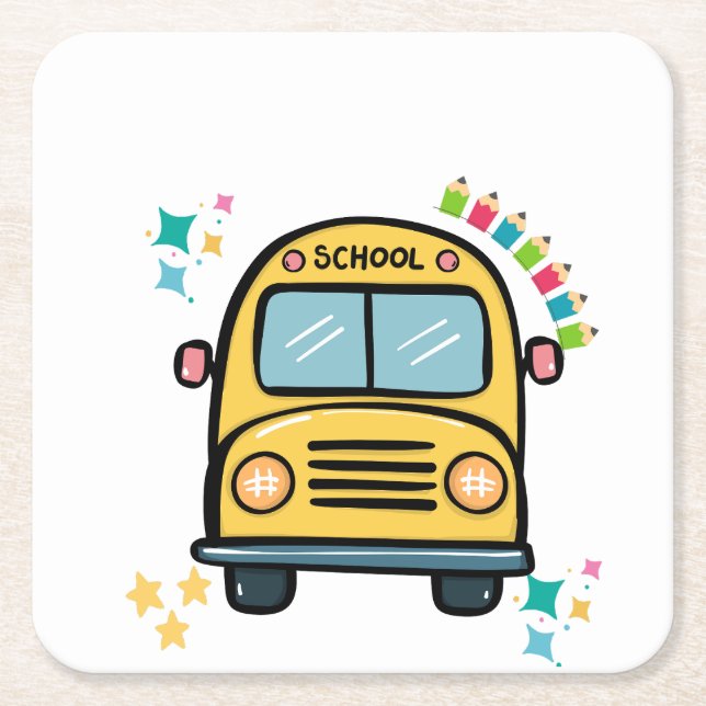 Hat Square Paper Coaster (Front)