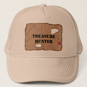 Hat: Treasure Hunter on an Old Map Trucker Hat