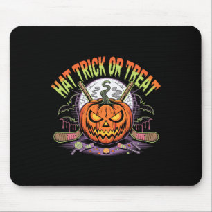 Hat Trick Or Treat Ice Hockey Halloween Fun _1 Mouse Mat