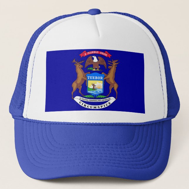 Hat with Flag of Michigan State - USA (Front)