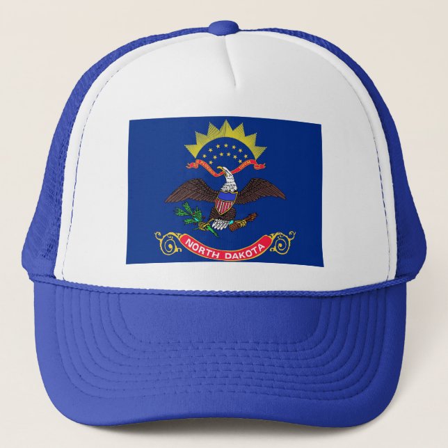 Hat with Flag of North Dakota State - USA (Front)