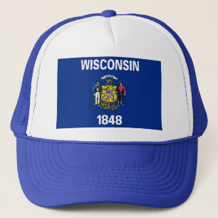 Hat with Flag of Wisconsin State - USA