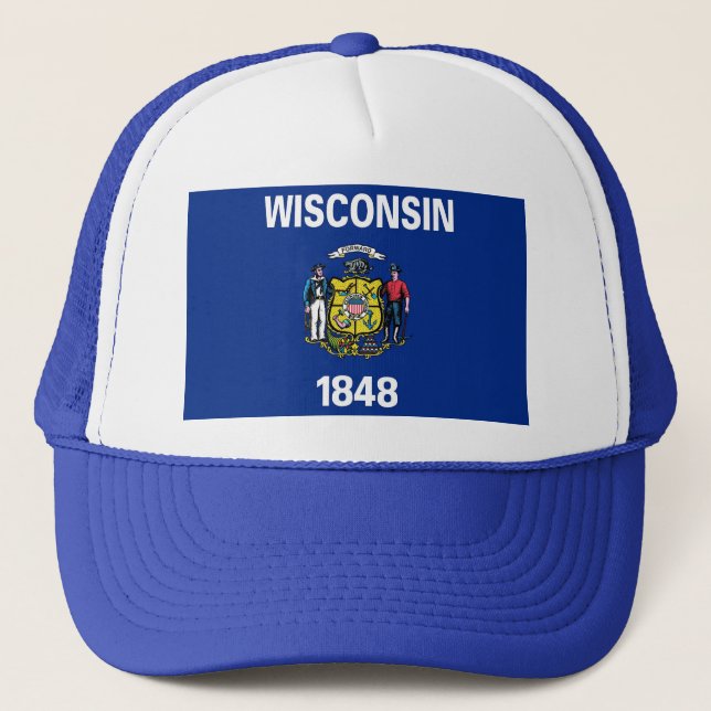 Hat with Flag of Wisconsin State - USA (Front)