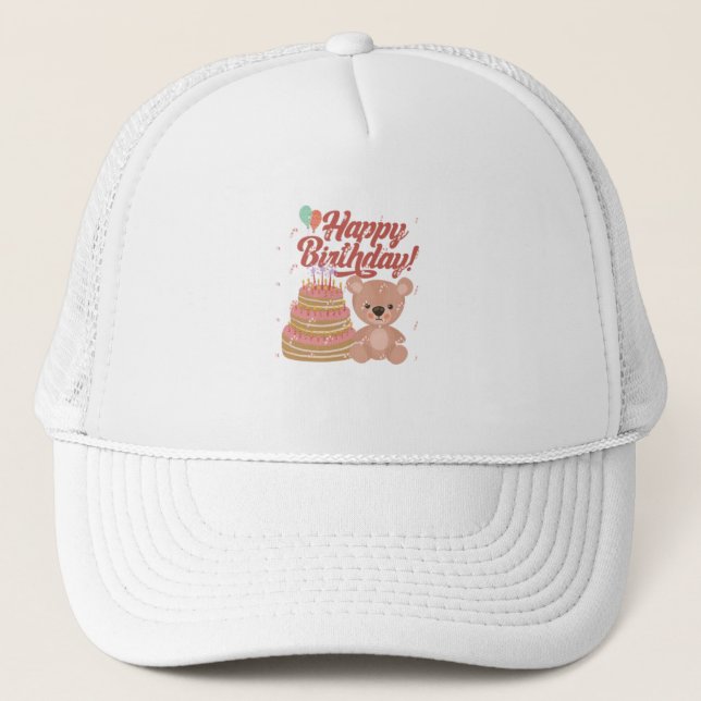 Hat with Happy birthday and Cake (Front)