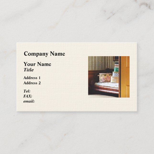 Hatboxes Seen Through an Open Door Business Card (Front)