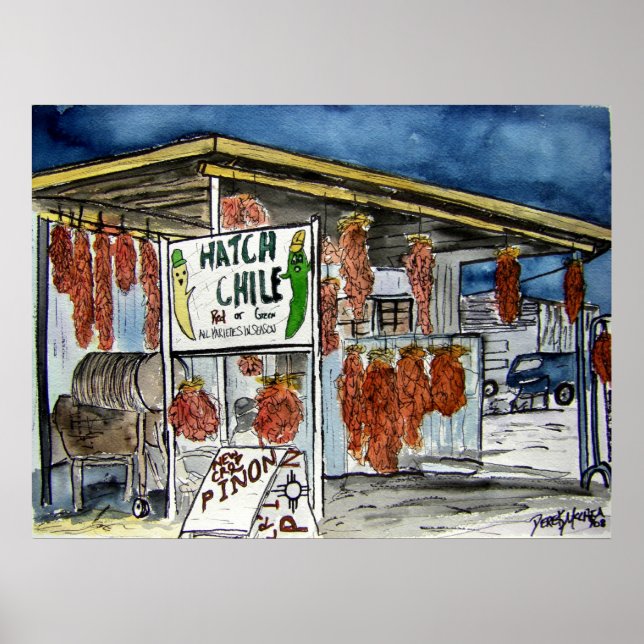 hatch chilli new mexico art poster (Front)