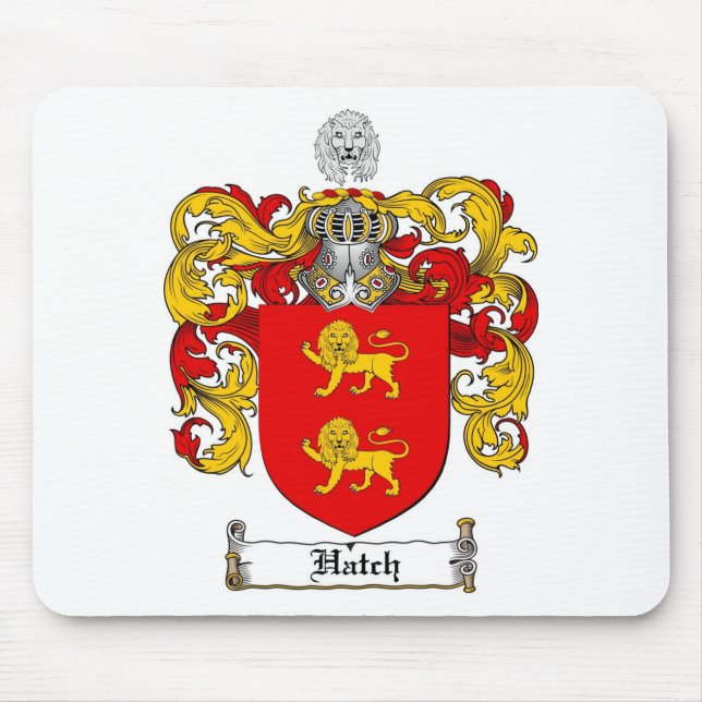 HATCH FAMILY CREST -  HATCH COAT OF ARMS MOUSE MAT (Front)
