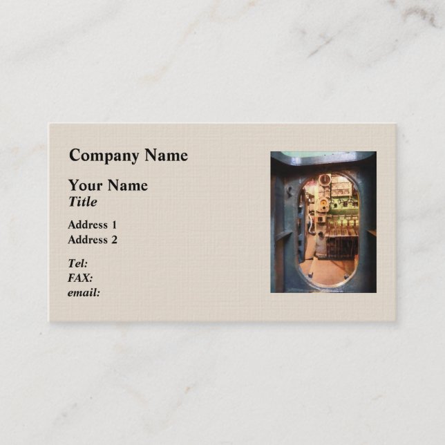 Hatch in Submarine Business Card (Front)