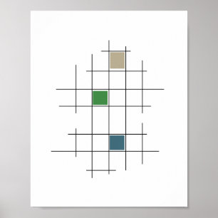 Hatch Mid Century Modern Retro Poster