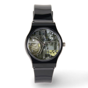 hatch on an old retro submarine watch