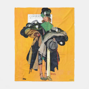 Hatcheck Girl Fleece Blanket