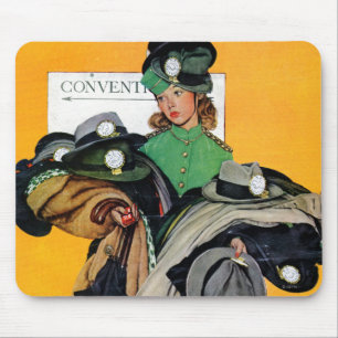 Hatcheck Girl Mouse Mat