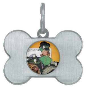 Hatcheck Girl Pet Name Tag