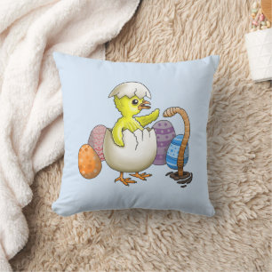 Hatched Easter Chicken Cushion