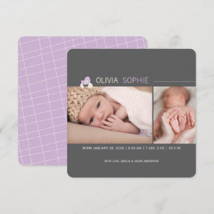 Hatched Egg Chick Girl Photo Baby Announcement