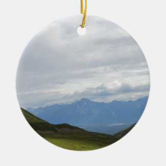 Hatchers Pass Mountain View Alaska Ceramic Tree Decoration