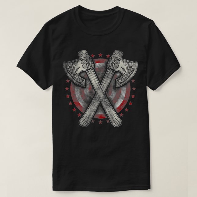 Hatchet Ae Throwing Pocket Badge  T-Shirt (Design Front)