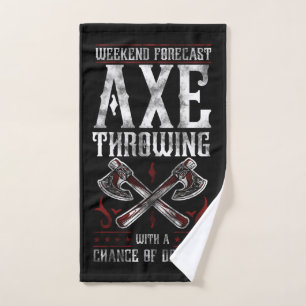 Hatchet Axe Throwing Lumberjack Beer Chance Of Hand Towel
