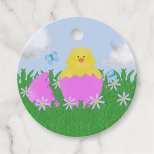 Hatching Chick Personalised Favour Tags
