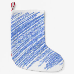 Hatching colored pencil scratch small christmas stocking