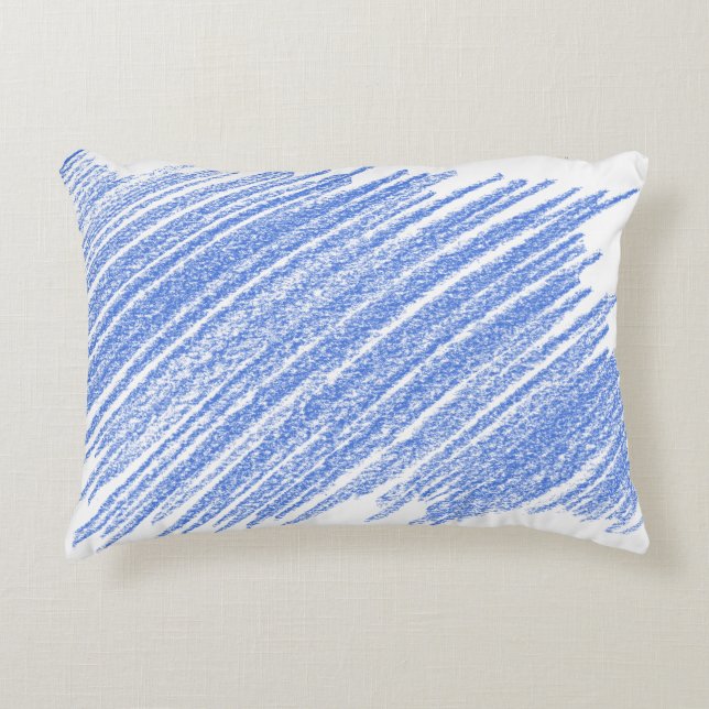 Hatching coloured pencil scratch decorative cushion (Front)