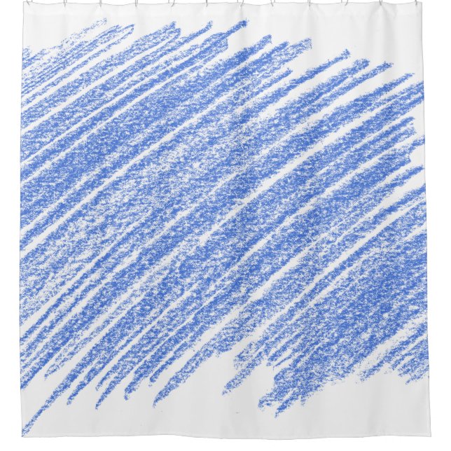 Hatching coloured pencil scratch shower curtain (Front)