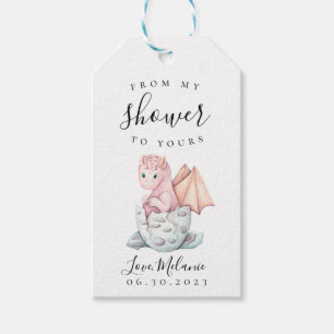 Hatching Dragon From My Shower To Yours Gift Tag