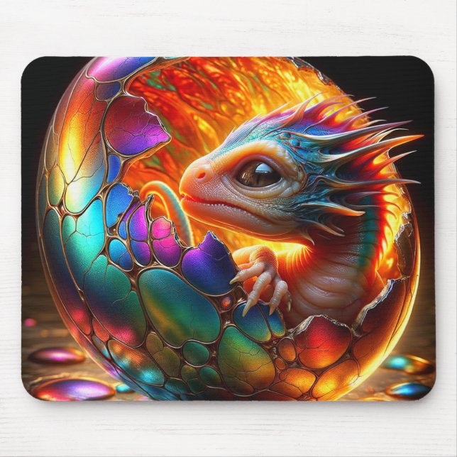 Hatching Dragon Mouse Mat (Front)